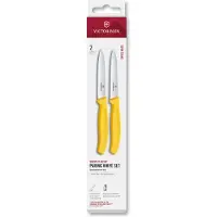 Victorinox Swiss Classic 6.7798.2C1 Straight/Wavy, Yellow, set van 2 groentemesjes, 10 cm