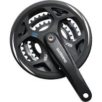 Shimano Crankstel 7/8-speed Altus FC-M311 42/32/22T met kettingrand - zwart