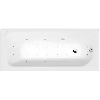 Polysan Laura Whirlpoolbad, 160x70x39cm, Active Hydro-Air, chroom