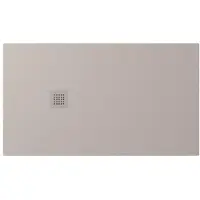 Polysan Treneca Douchebak van gegoten marmer 140x80cm, snijdbaar volgens uw wensen, beige mat