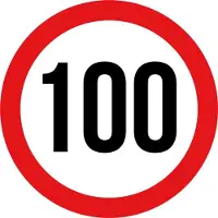 Gmp maximale snelheidssticker 100 km/h - snelheid sticker 200 mm - snelheidsbeperking sticker - klasse 1