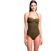 Emporio Armani Dames Olivia groen zwempak (XL), Strandkleding, Polyester EW003297_AF20247