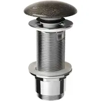 Sapho Blok Wastafelafvoer 5/4“, klikwaste, stop donker steen mat