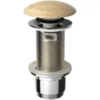 Sapho Blok Wastafelafvoer 5/4", klikwaste, stop gepolijst beige travertin