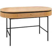 Riess Bureau ATELIER 120 cm, natuurlijke eikenhoutlook met zwart metalen frame - 47455