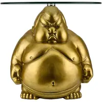 Invicta Salontafel SUMO 55 cm rond glas goud - 48012