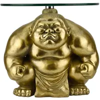 Invicta Bijzettafel SUMO 30 cm rond glas goud - 48013