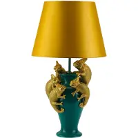 Invicta Tafellamp CHAMELEON 55 cm groen goud geel kap - 48027