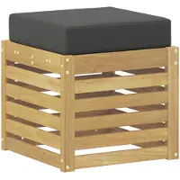 vidaXL Buitenstoel Bank Wit 43 x 43 x 45 cm Massief Acacia Hout