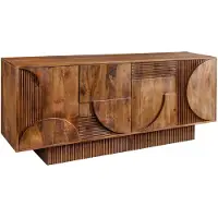 Invicta Dressoir ART DECO 170 cm 3D mangohout bruin - 46802