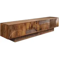 Riess TV-paneel Art Deco 200 cm 3D mangohout bruin - 46805