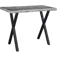 Invicta Bartafel WILD, 120 cm tafelblad, 40 mm X-poten, wilde eikenlook, grijs - 47635