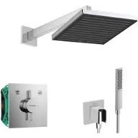 Hansgrohe - Doucheset met inbouwkraan, met hoofddeel, 26x26 cm, chroom SANI21HHH001