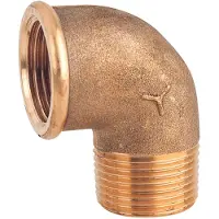 Maestrini M-f 1´´ Brass Chromed Elbow Connector Goud