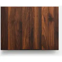 Blumfeldt Keukenkast – Moderne Hoge Kast met 16 mm Melaminecoating, Soft-close Scharnieren, Aluminium Handgrepen, Wandmontage, Zwart-Walnoot