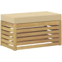 vidaXL Buitenstoel Bank Wit 80 x 43 x 45 cm Massief Acacia Hout