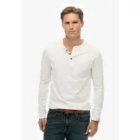 Superdry Classic Essential Henley Top White Grootte: Xxl