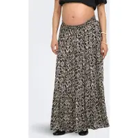 ONLY Maternity Rok 'OLMCikka' beige / zwart