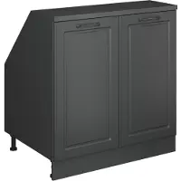 Vicco Rion Kast voor schuine wand – 80 x 81.6 cm met 2 deuren, kastromp 60 cm diepte Antraciet landhuis