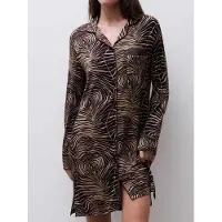 Femilet Nachtmode Nachthemd Daisy | Maat: 42 | Kleur: Bruin/Print