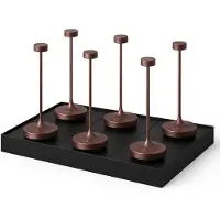 Lumisky Set van 6 tafellampen met voet. H25CM RUBY