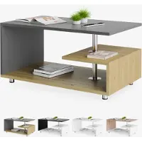 Casaria Salontafel Orlando Hout/Grijs 95x55x50cm