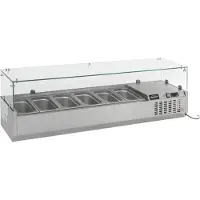 CombiSteel Opzetkoelvitrine - 6x 1/3 GN - 1400x395x435mm