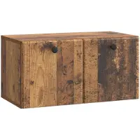 vidaXL Wandmontage TV-kast 59,5 x 31 x 30 cm Oud hout Bewerkt hout
