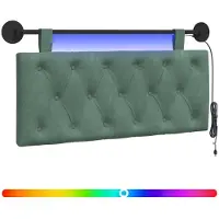 vidaXL Hangend hoofdbord Zeegroen Fluweel