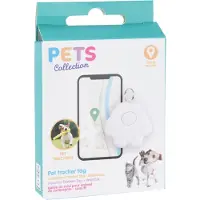 Pets Collection - Huisdier Smart Tracker - Bluetooth- Lokatie Tracer voor Huisdier Hond/Kat - Halsband Accessoires - Wit
