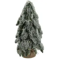 HBX natural living Kerstboom Nobilis Sneeuw 35LED H43cm Groen groen Kunststof