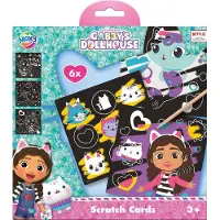 Hobby Mate Gabby's Poppenhuis kraskaarten knutselset 7-delig - scratch art creatief speelgoed jongens en meisjes vanaf 3 jaar -