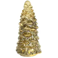 Svenska Living Kerstboom ornament, glas, LED, goud, 20 cm