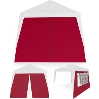 Casaria Zijwand 2 Stuks voor Paviljoen Capri Rood 3x3m