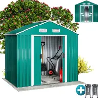 Gardebruk Tuinschuur Groen Metaal 200x135x190cm