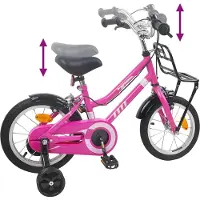 vidaXL Kinderfiets 12 Inch voor 2-4 jaar oud Roze en Zwart