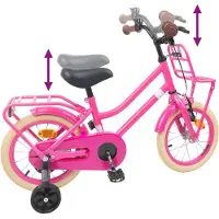 vidaXL Kinderfiets 14 Inch voor 3-5 jaar oud Donkerroze