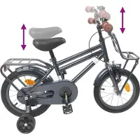 vidaXL Kinderfiets 16 Inch voor 4-6 jaar oud Donkergrijs