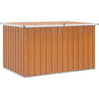 vidaXL Buitopslagdoos Gegalvaniseerd staal 150 x 101 x 91 cm Hout