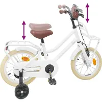 vidaXL Kinderfiets 12 Inch voor 2-4 jaar oud Wit