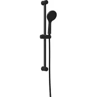 vidaXL Doucheset, zwart, 70 cm, roestvrij staal