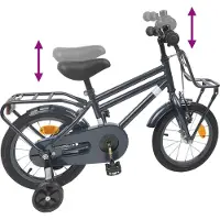 vidaXL Kinderfiets 14 Inch voor 3-5 jaar oud Donkergrijs