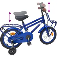 vidaXL Kinderfiets 12 Inch voor 2-4 jaar oud Donkerblauw