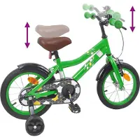vidaXL Kinderfiets 14 Inch voor 3-5 jaar oud Groen