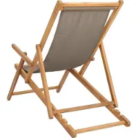 vidaXL Zonstoel Taupe Massief Teakhout