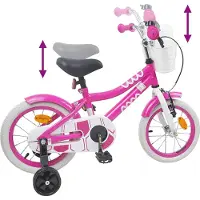 vidaXL Kinderfiets 12 Inch voor 2-4 jaar oud Roze