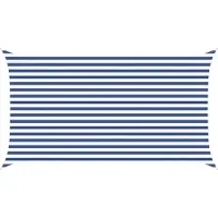 vidaXL Zonneschaduw Blauw en Wit 4,5 x 2,5 m 100% Polyester Oxford