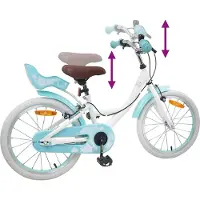 vidaXL Kinderfiets 18 Inch voor 5-7 jaar oud Wit