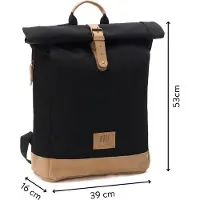 Fillikid Verander rugzak Rolltop Berlin zwart