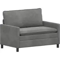 vidaXL Bank Donkergrijs 126 x 81 x 87,5 cm Fluweel